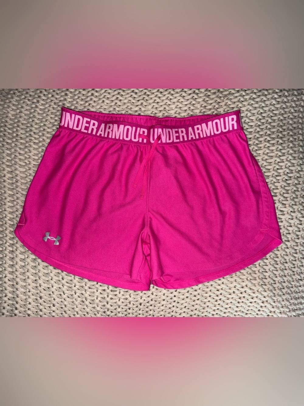 Under Armour - Hot Pink Women's Athletic Shorts - Picture 1 of 2